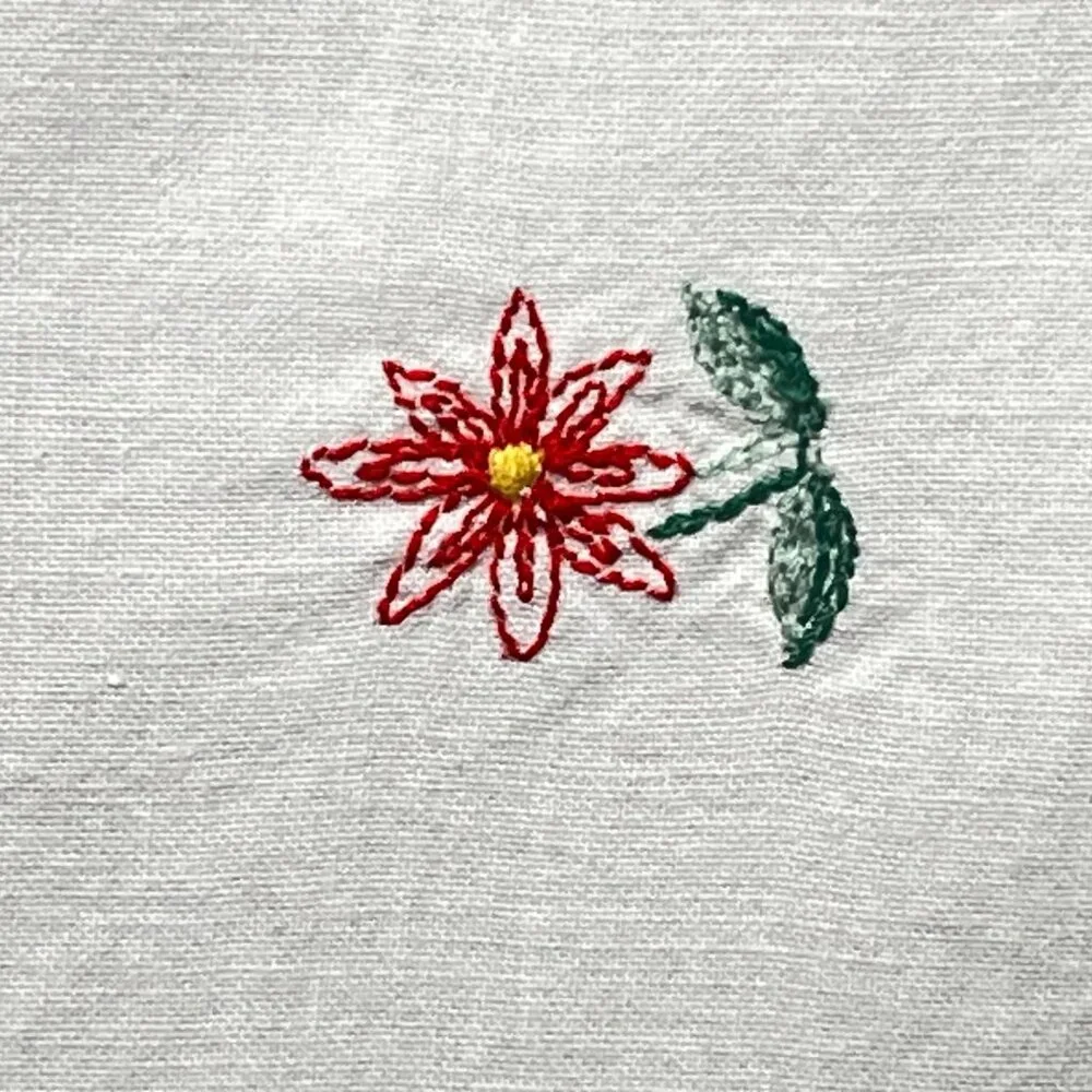 Embroidered White Tablecloth Floral Baskets‎ & Cutwork Design Rectangular 98X66